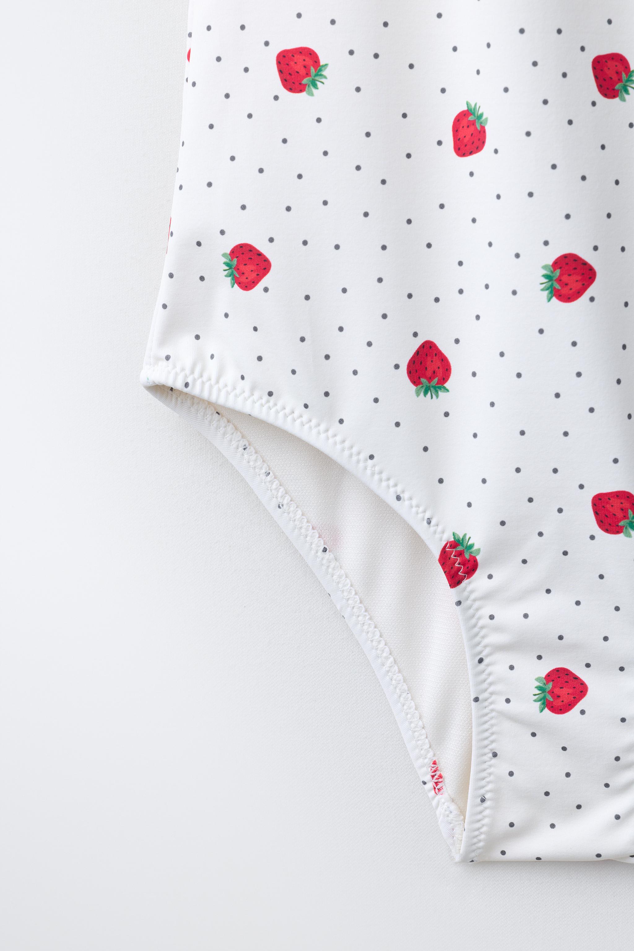MAILLOT DE BAIN IMPRIMÉ FRAISES (6-14 ANS)